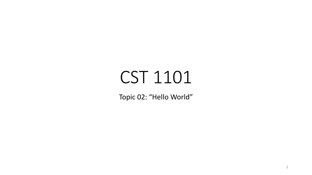 cst 1101