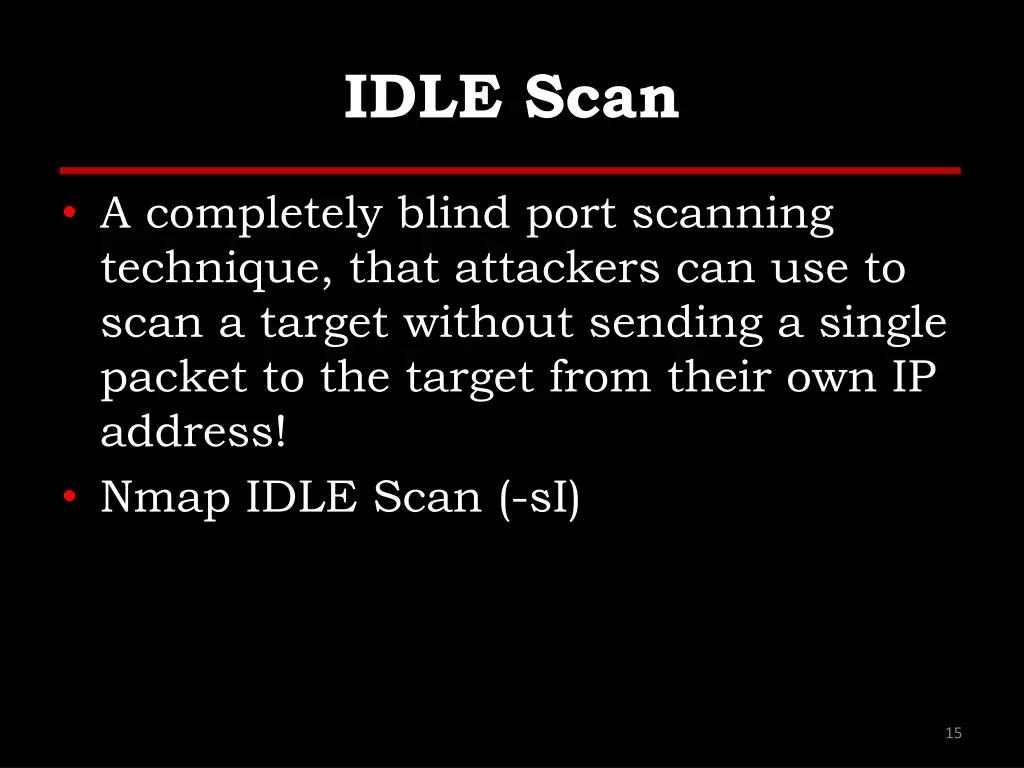 idle scan