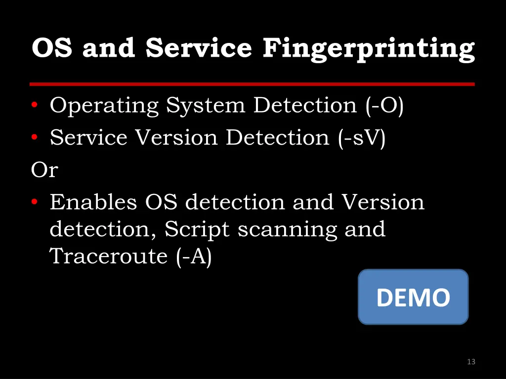 os and service fingerprinting