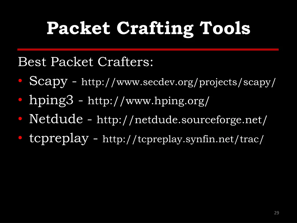 packet crafting tools