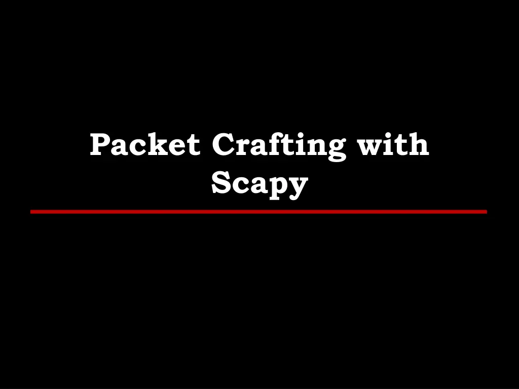 packet crafting with scapy