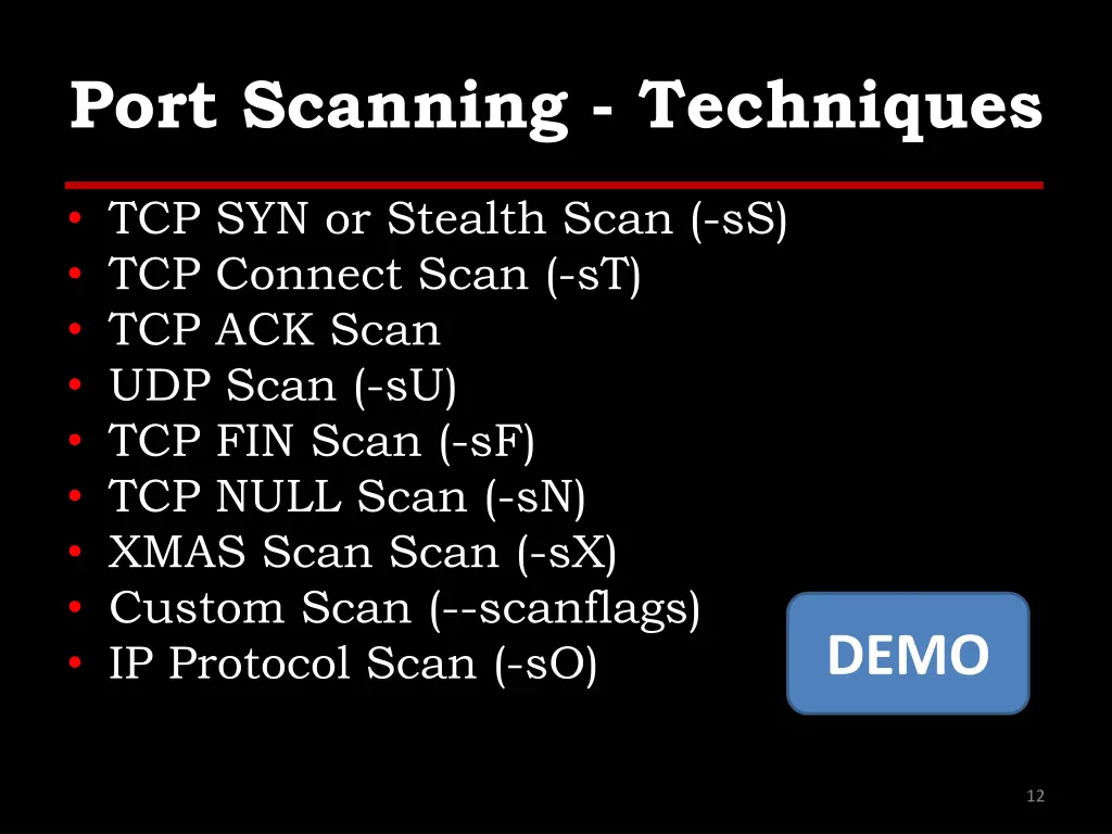 port scanning techniques