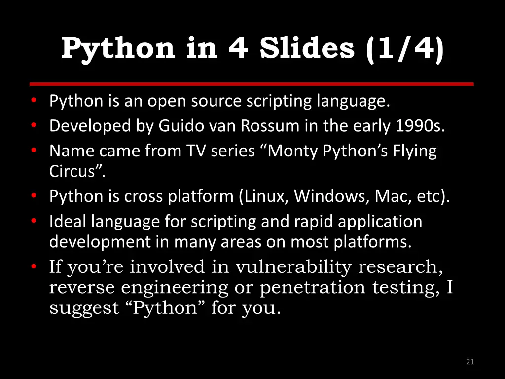 python in 4 slides 1 4