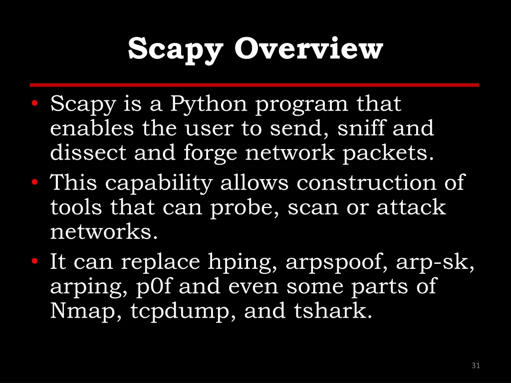 scapy overview