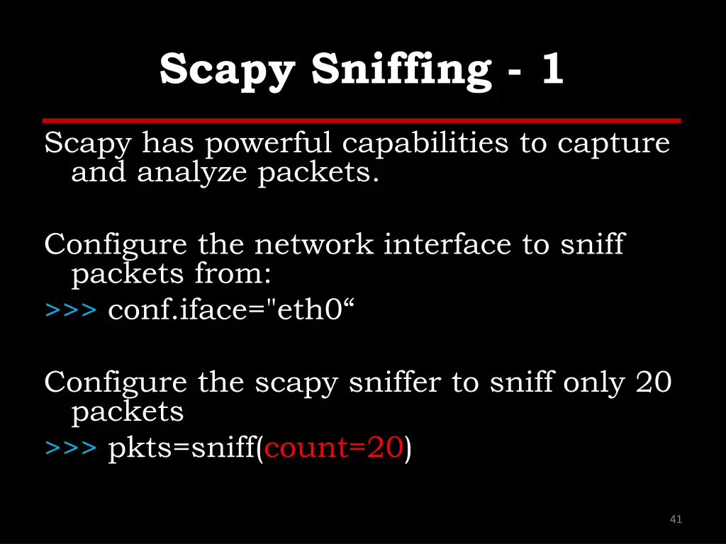 scapy sniffing 1