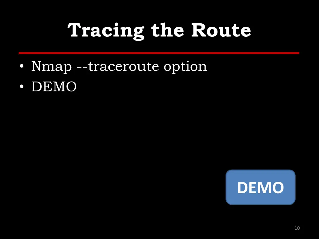 tracing the route