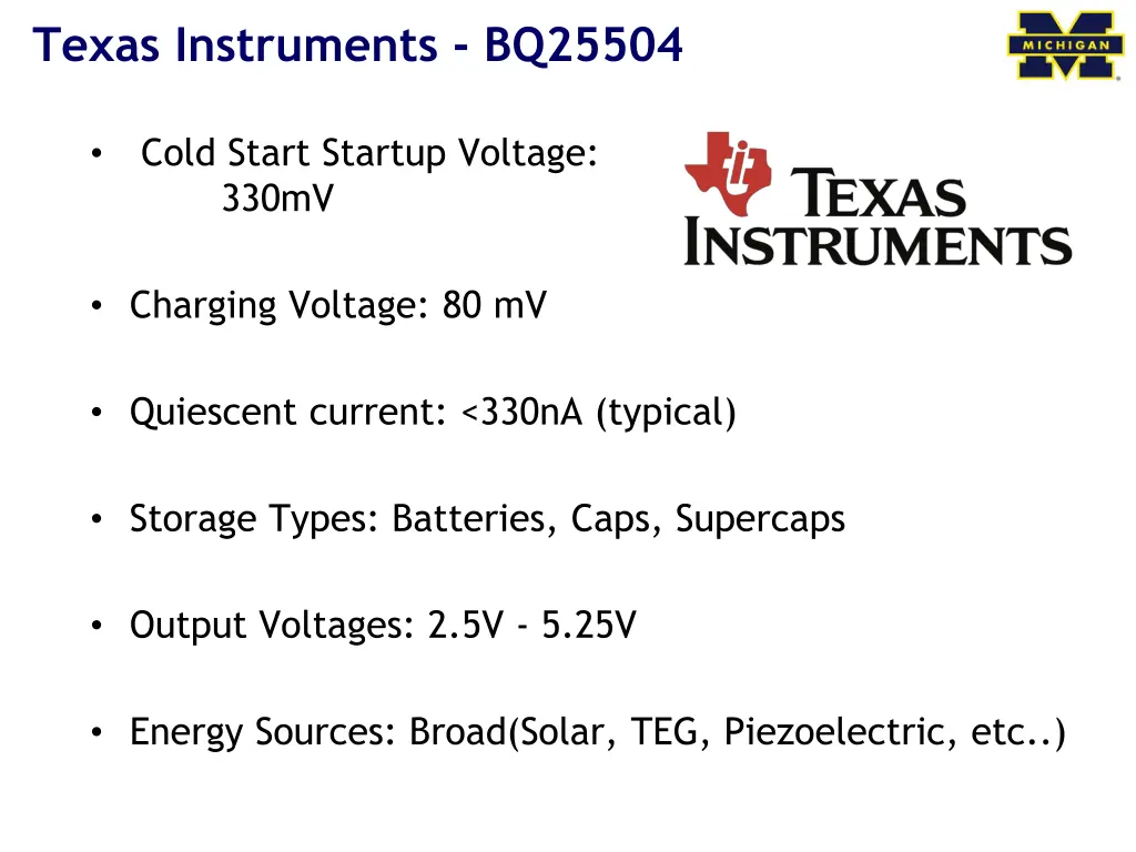 texas instruments bq25504