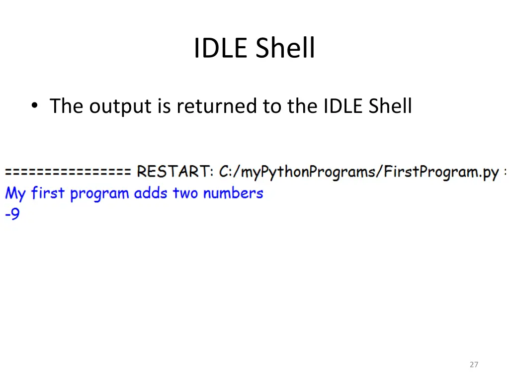 idle shell