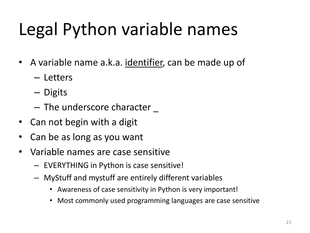 legal python variable names