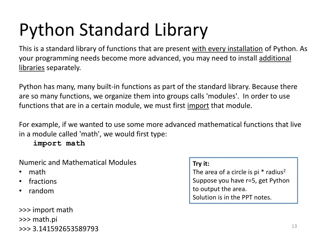 python standard library