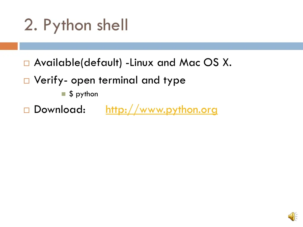 2 python shell