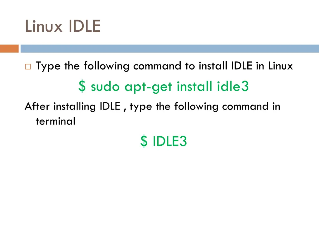 linux idle