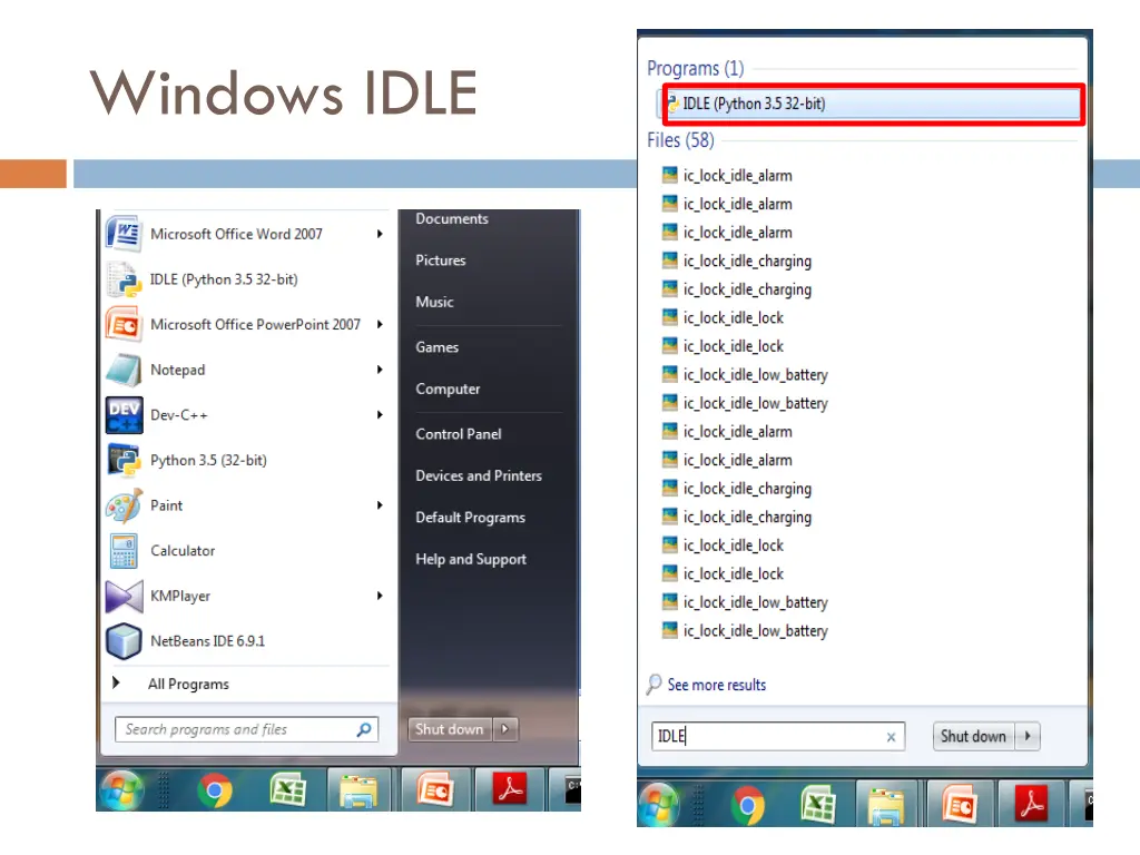 windows idle