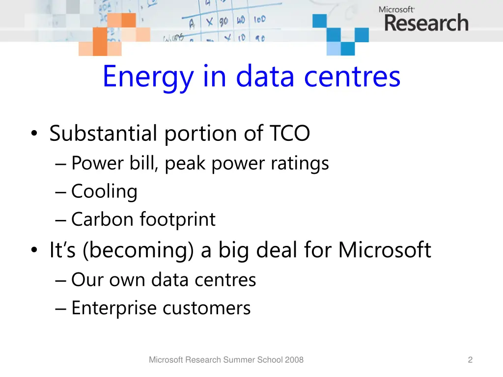 energy in data centres