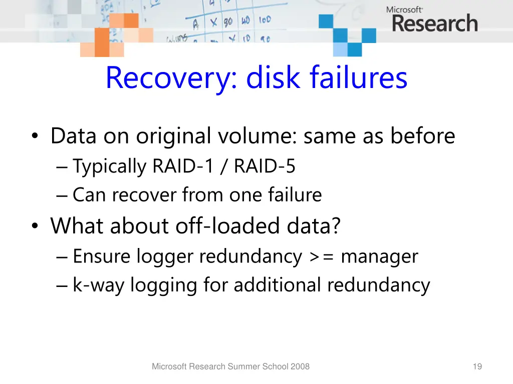 recovery disk failures