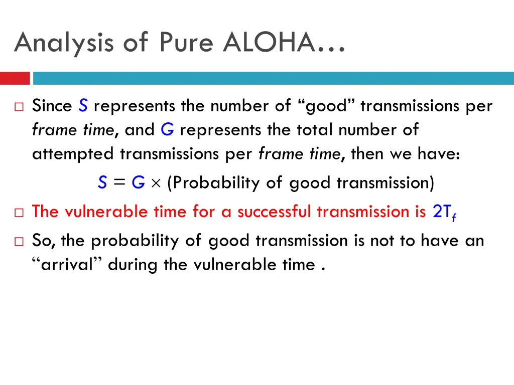 analysis of pure aloha 1