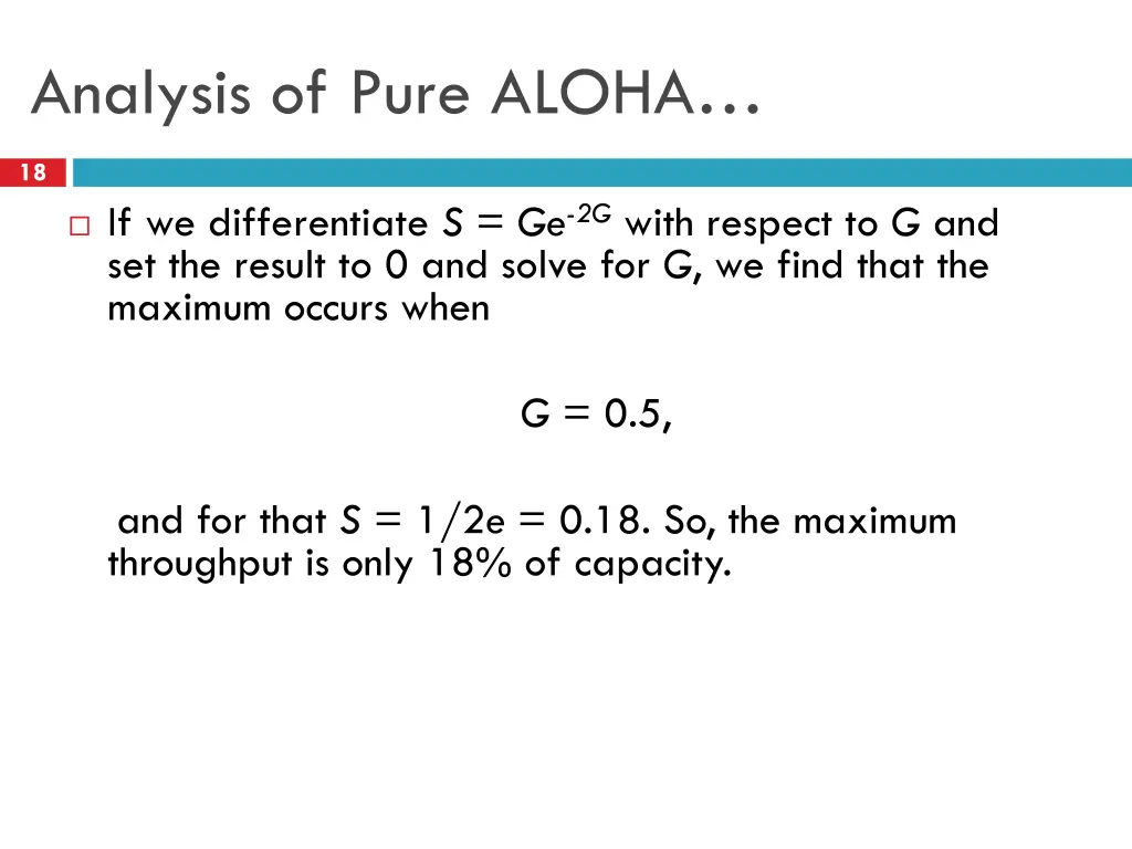 analysis of pure aloha 4