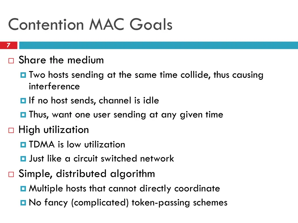 contention mac goals