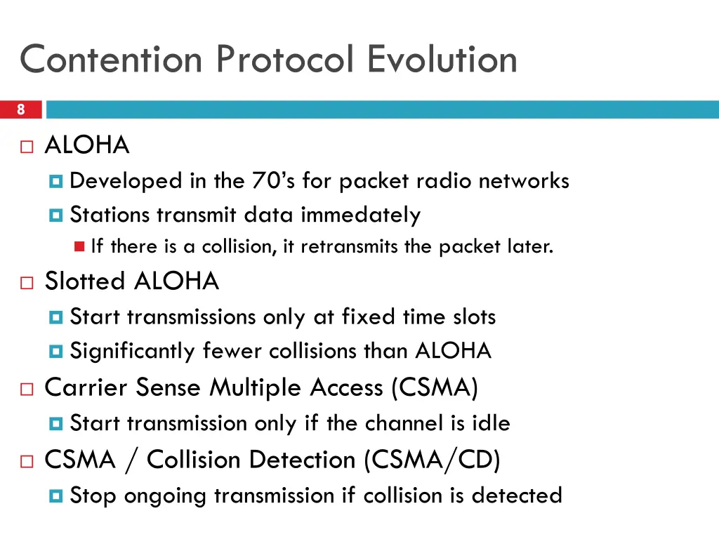 contention protocol evolution