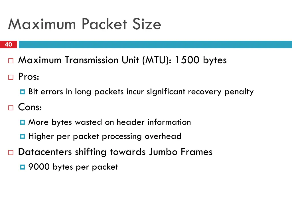 maximum packet size