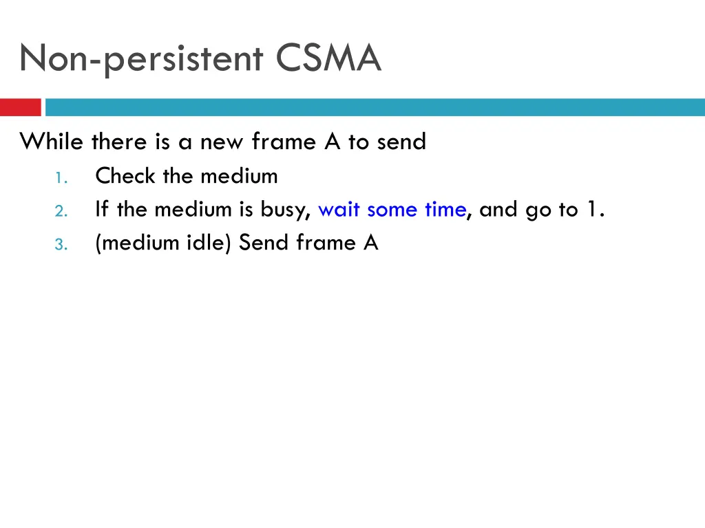 non persistent csma