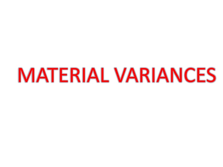 material variances