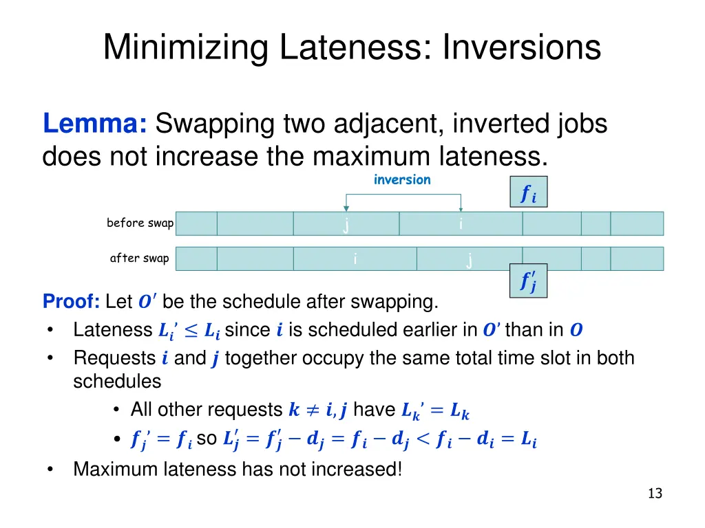 minimizing lateness inversions 2