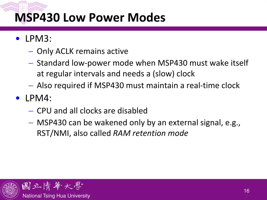 msp430 low power modes 2