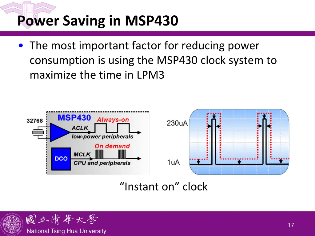 power saving in msp430