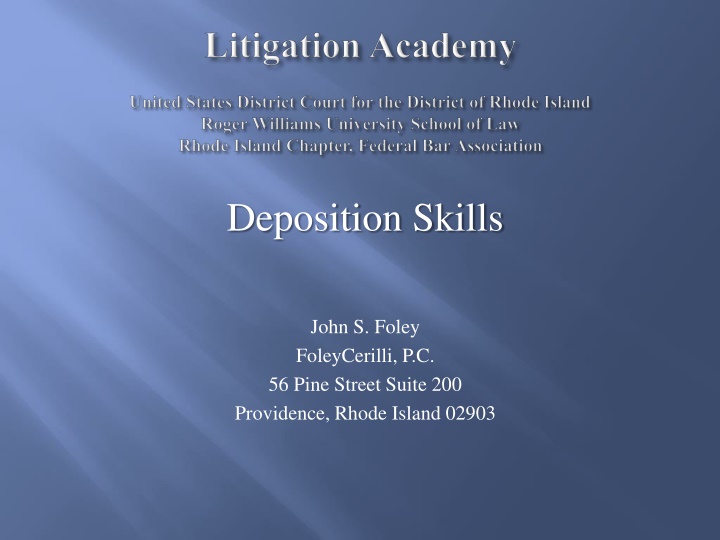 deposition skills