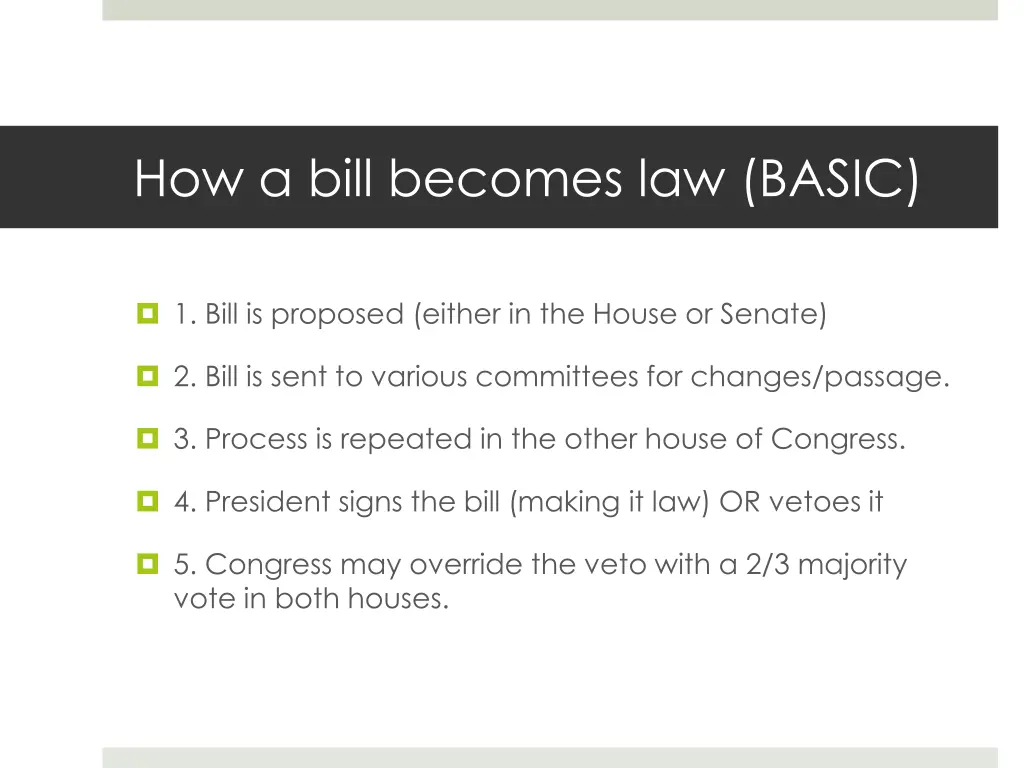 how a bill becomes law basic