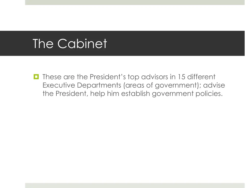 the cabinet