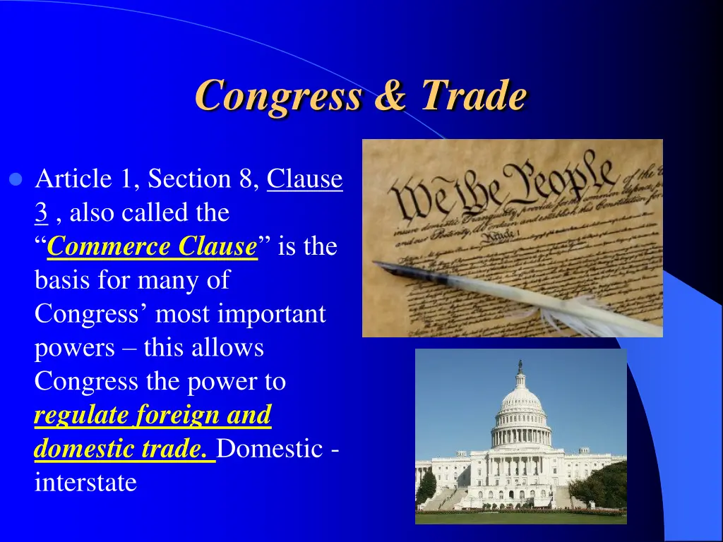 congress trade