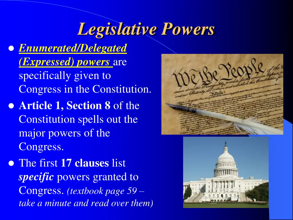 legislative powers