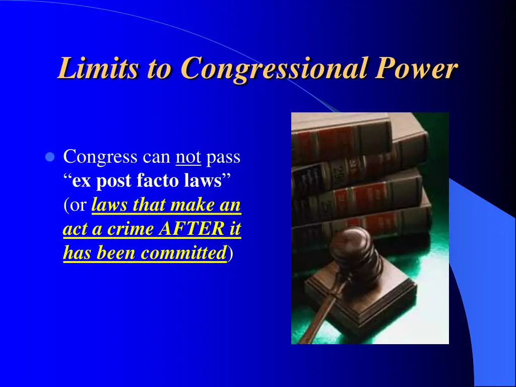 limits to congressional power 4