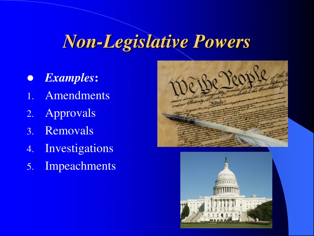 non legislative powers 1