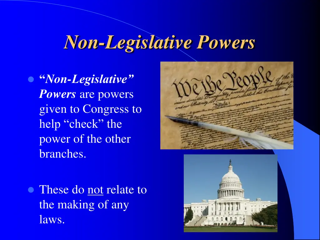 non legislative powers