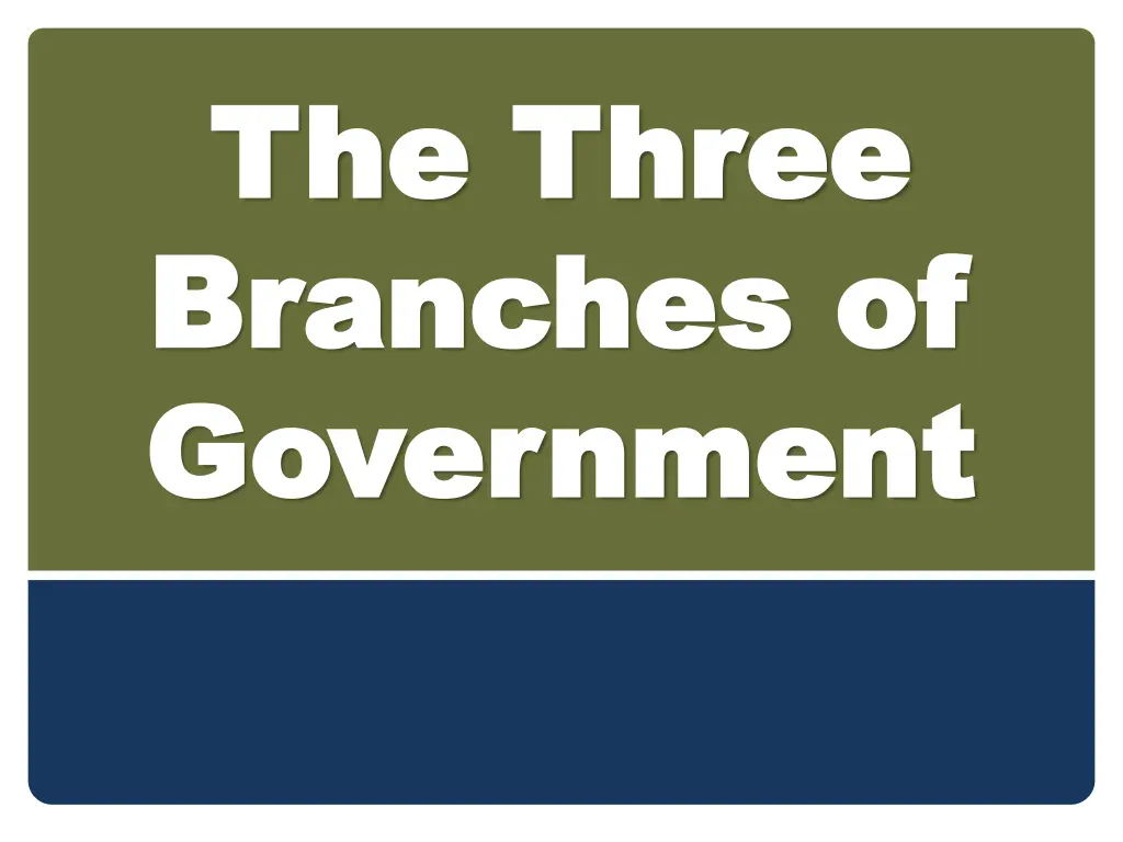 the three the three branches of branches