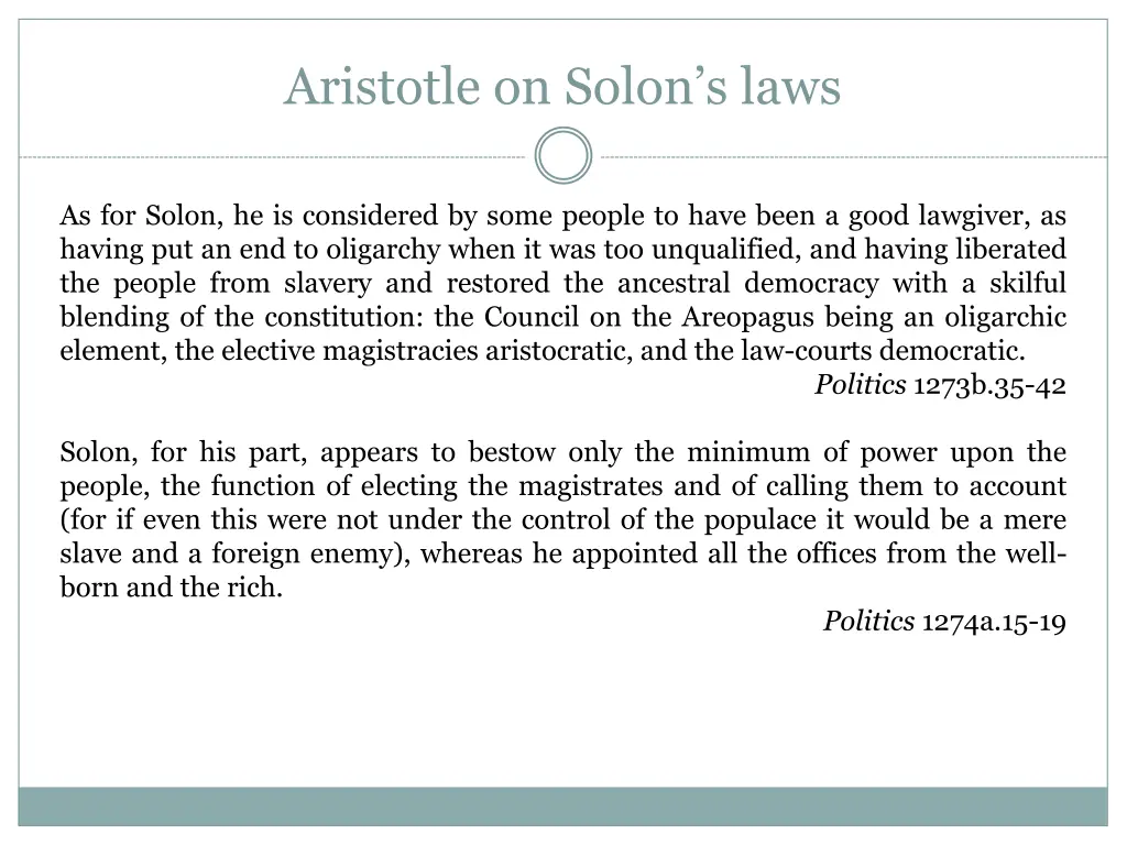 aristotle on solon s laws