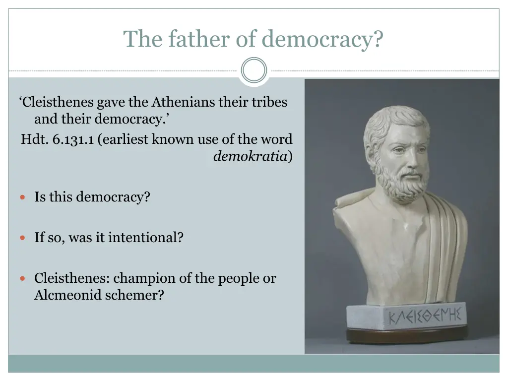 the father of democracy