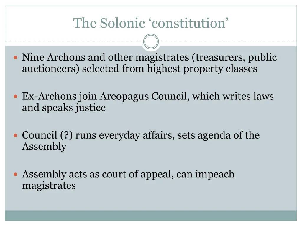 the solonic constitution