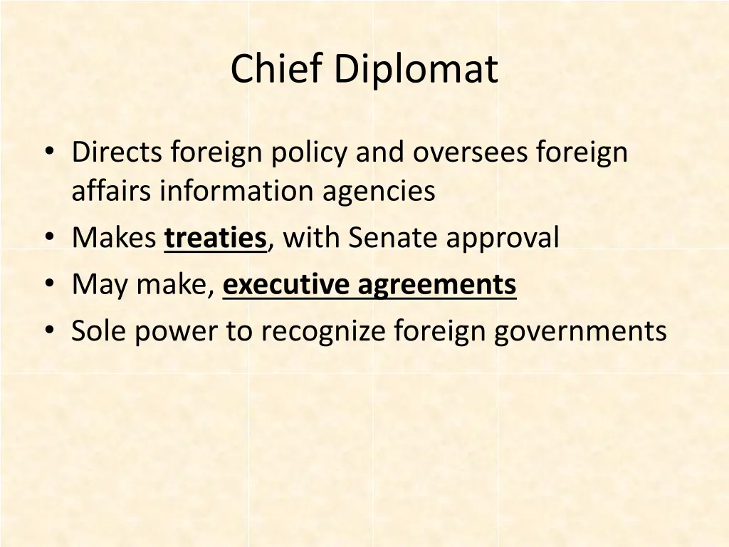 chief diplomat