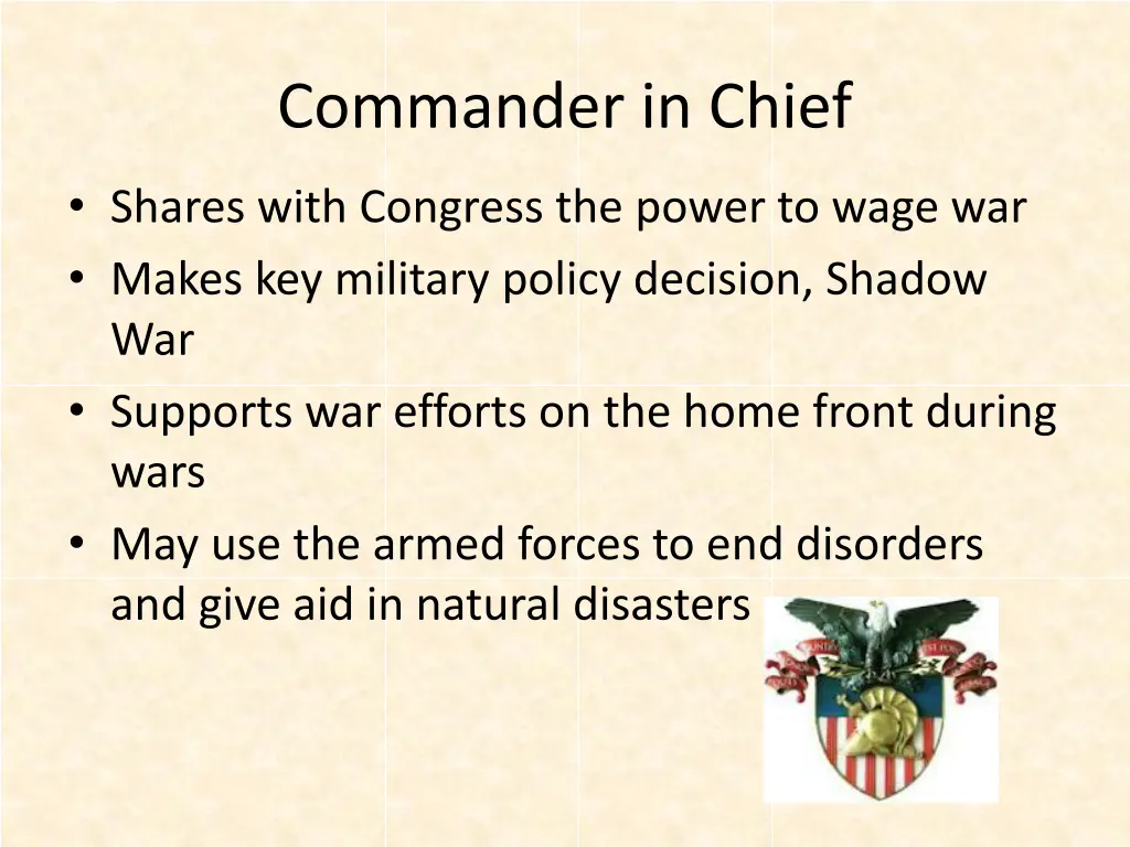 commander in chief