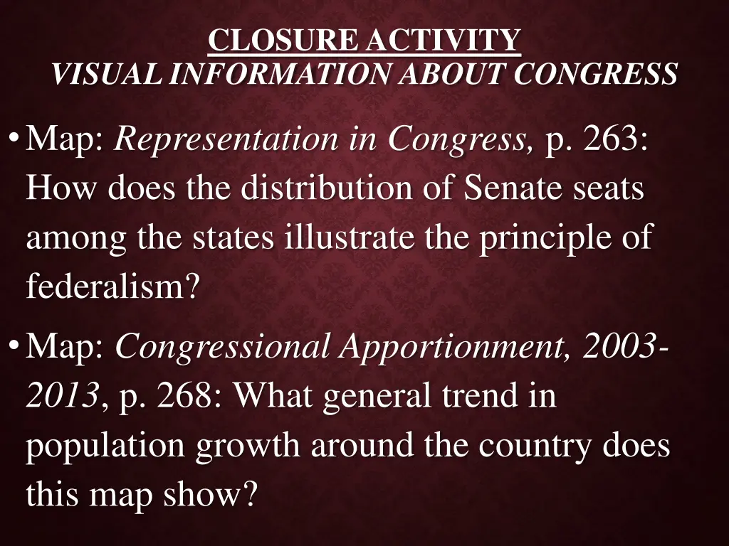 closure activity