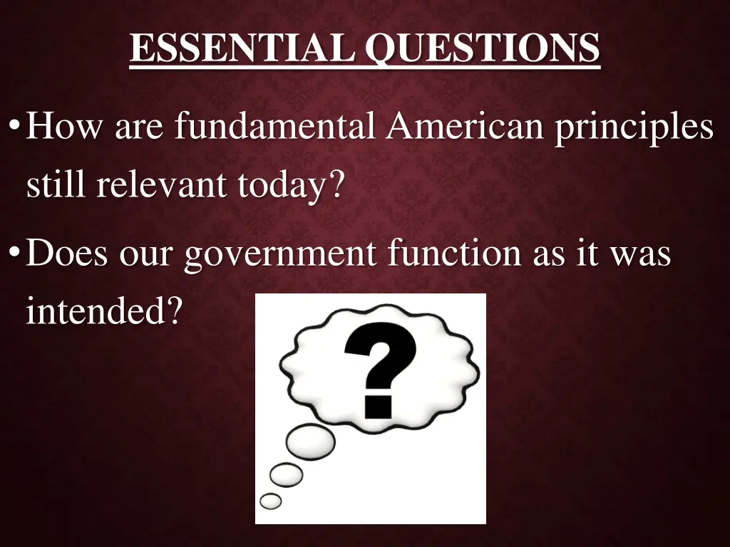 essential questions