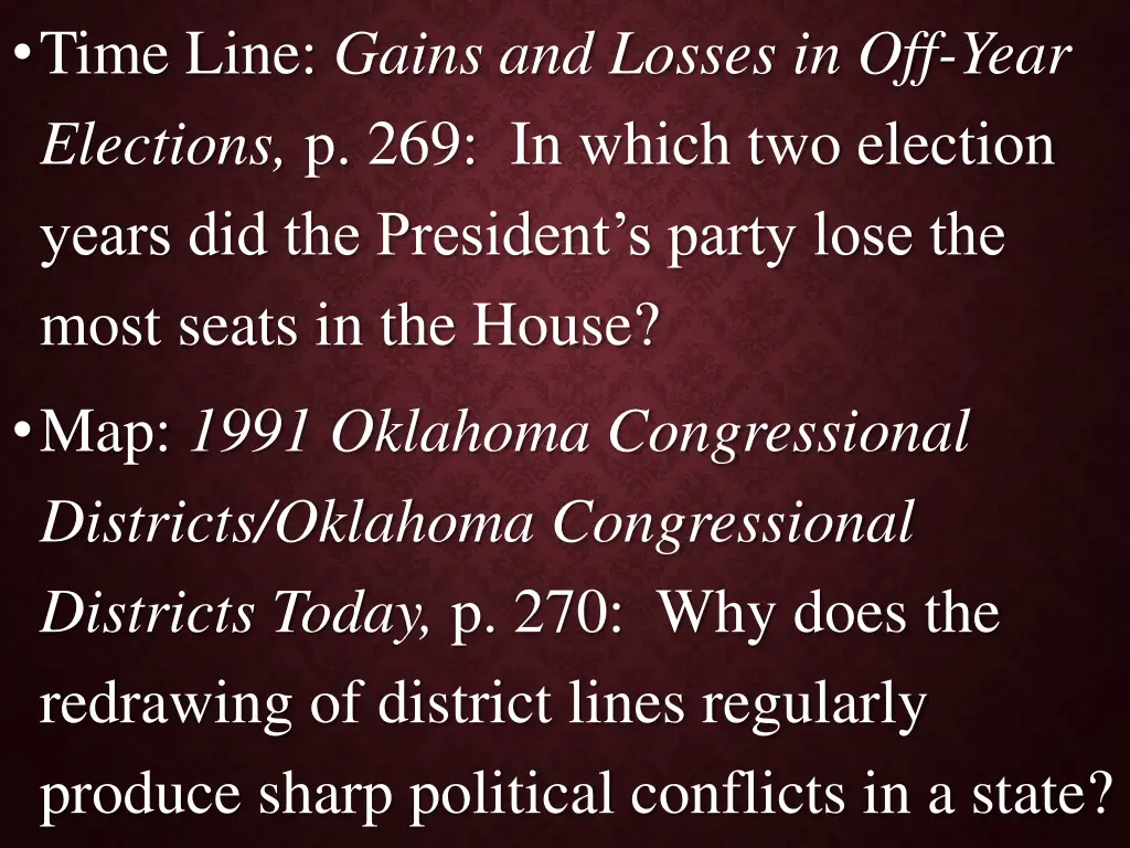 time line gains and losses in off year elections