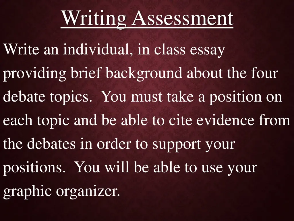 writing assessment