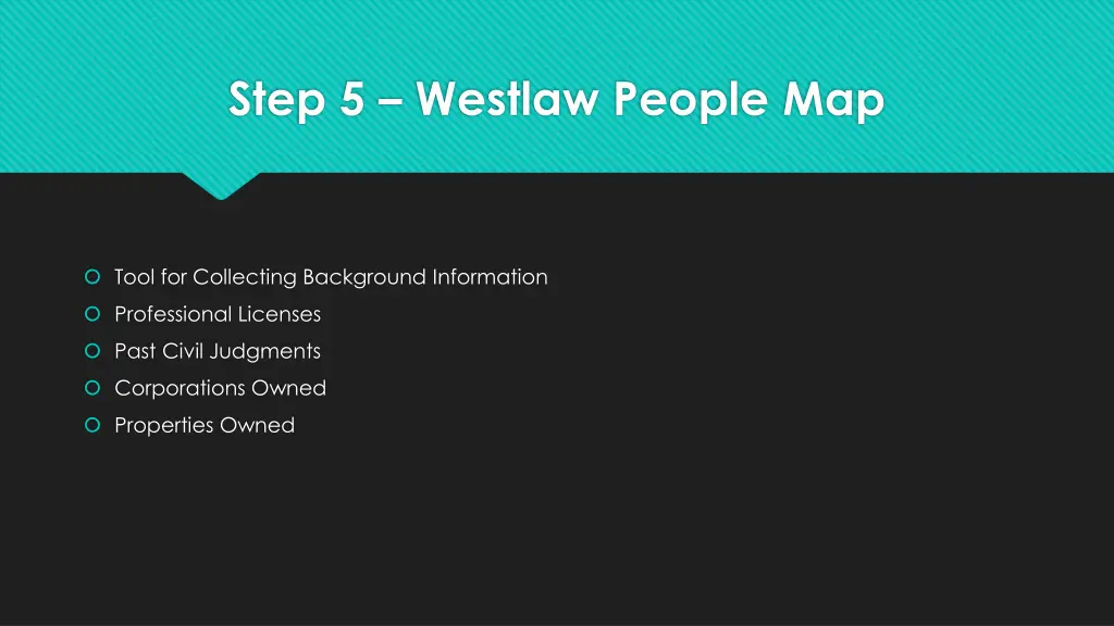 step 5 westlaw people map