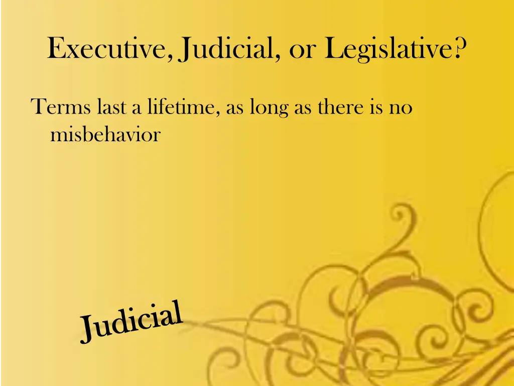 executive judicial or legislative 1