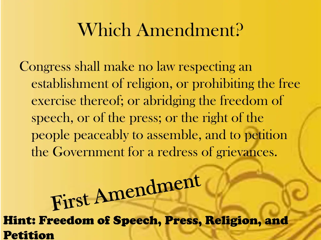 which amendment 3